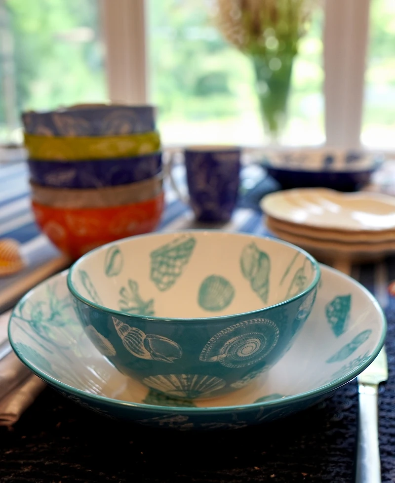Certified International Seaside Set of 6 All Purpose Bowl, 4.75" 6 Asst
