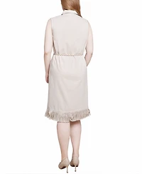 Ny Collection Sleeveless Fringed Dress
