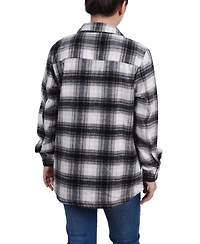 Ny Collection Long Sleeve Twill Shirt jacket