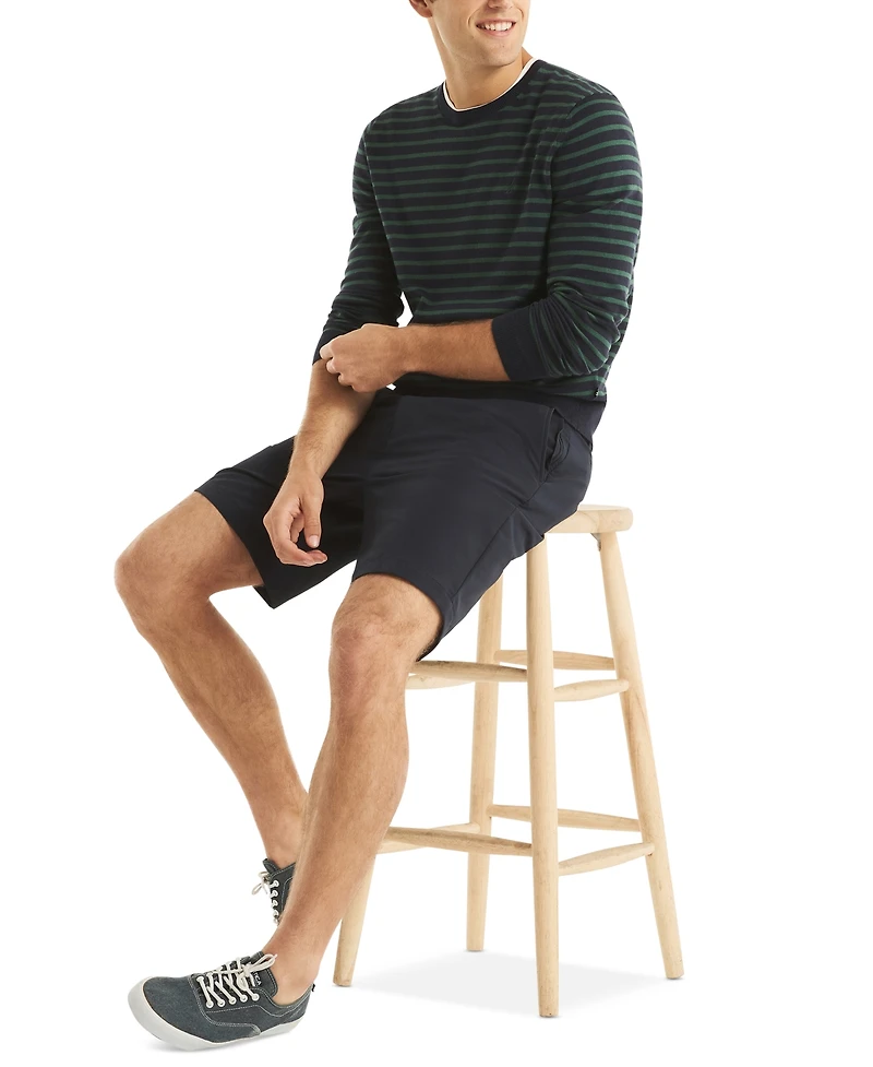 Nautica Men's Navtech Classic-Fit Stripe Crewneck Sweater