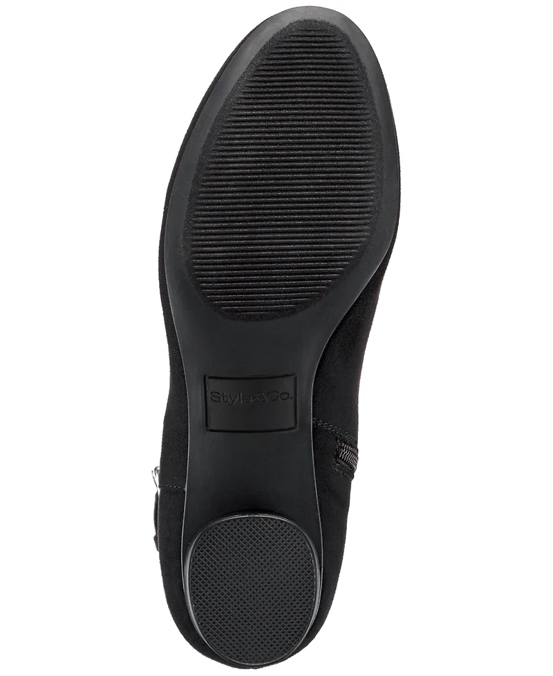 Style & Co Women's Ariella Block Heel Buckle Dress Booties, Created for Macy's