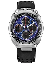 Citizen Eco-Drive Men's Chronograph Promaster Limited Edition Tsuno Racer Black Leather Strap Watch 43mm