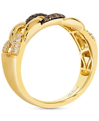 Le Vian Men's Nude Diamond & Chocolate Diamond Chain Link Ring (1/2 ct. t.w.) in 14k Gold