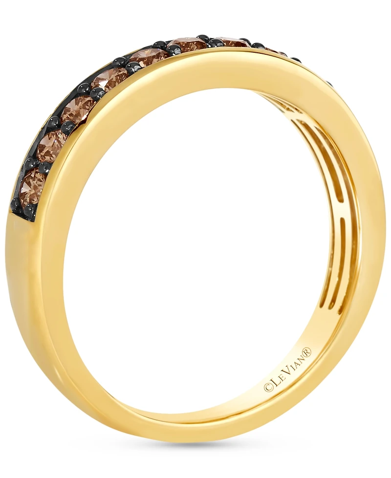 Le Vian Chocolatier Men's Chocolate Diamond Band (7/8 ct. t.w.) in 14k Gold