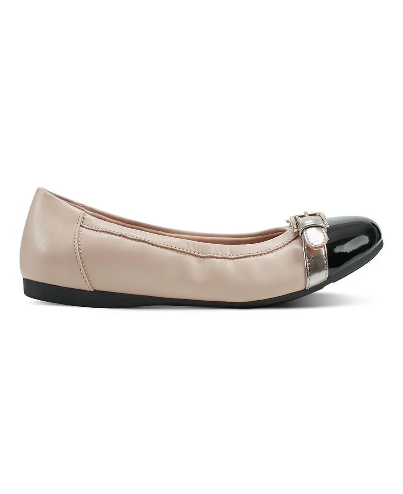 Easy Spirit Women's Kenna Buckle Slip-On Ballet Flats