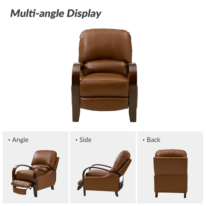 Alex Genuine Leather Manual Recliner