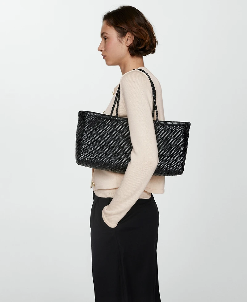 Mango Women's Jewel Button Detail Knitted Cardigan