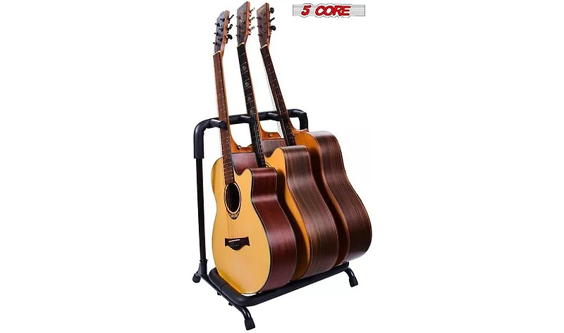 5 Core Guitar Rack Stand Heavy Duty 3 Guitars Holder Universal Multi Storage for Band Stage Acoustic Electric and Bass Soporte Para Guitarra- GRack 3N