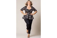 Kiyonna Plus Size Cherished Sweetheart Peplum Top
