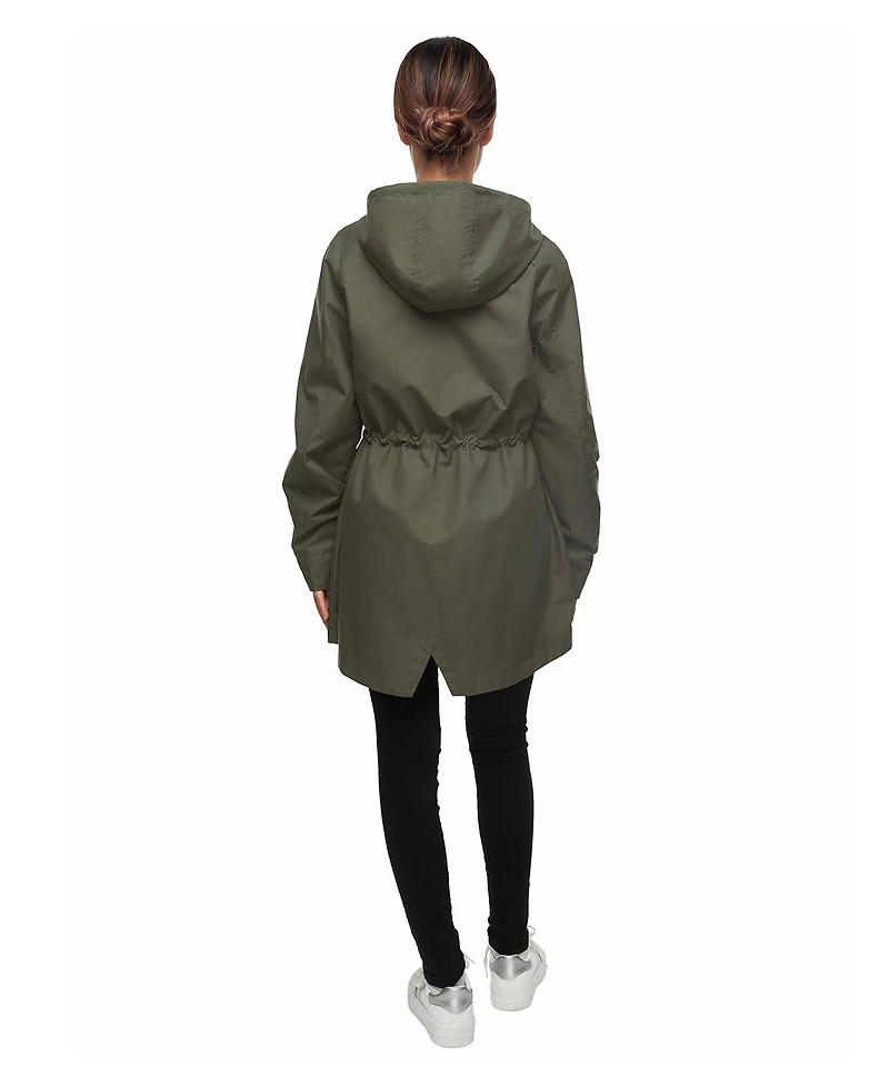 Rokka&Rolla Women's Hooded Anorak Trench Coat