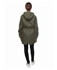 Rokka&Rolla Women's Hooded Anorak Trench Coat