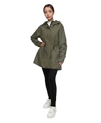 Rokka&Rolla Women's Hooded Anorak Trench Coat