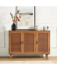 Hulala Home Gius Contemporary Accent Cabine with Beech Wood Doors