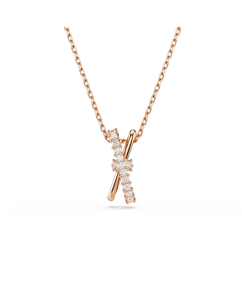 Swarovski Hyperbola Pendant, Mixed Cuts, Twist, White Necklace