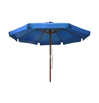 Garden Parasol with Wooden Pole 129.9" Azure