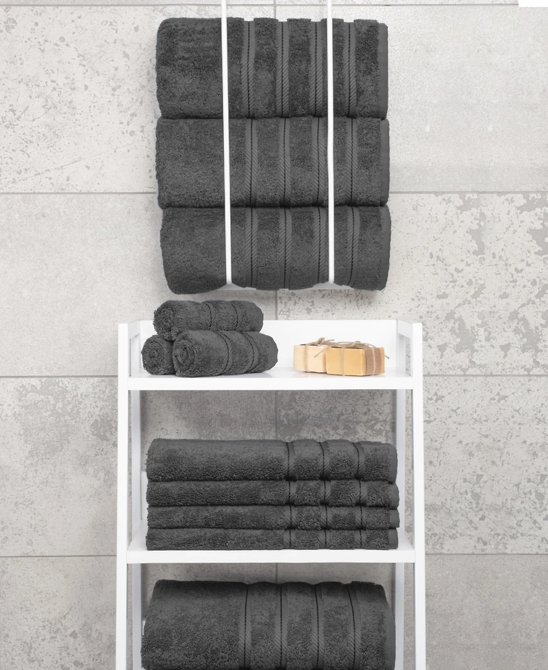 American Soft Linen Edison Luxury 100% Turkish Cotton 4-Piece Bath Towel Set