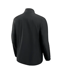 Fanatics Men's Black Atlanta Falcons Front Office Woven Quarter-Zip Jacket