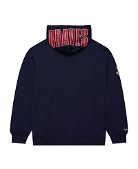 Mitchell & Ness Men's Navy Atlanta Braves Team Og 2.0 Current Logo Pullover Hoodie