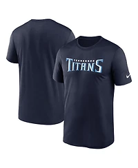 Nike Men's Navy Tennessee Titans Primetime Legend Wordmark Performance T-Shirt