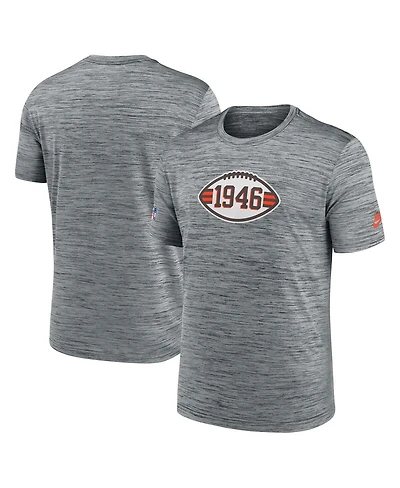 Nike Men's Gray Cleveland Browns Velocity Alternate Logo Performance T-Shirt