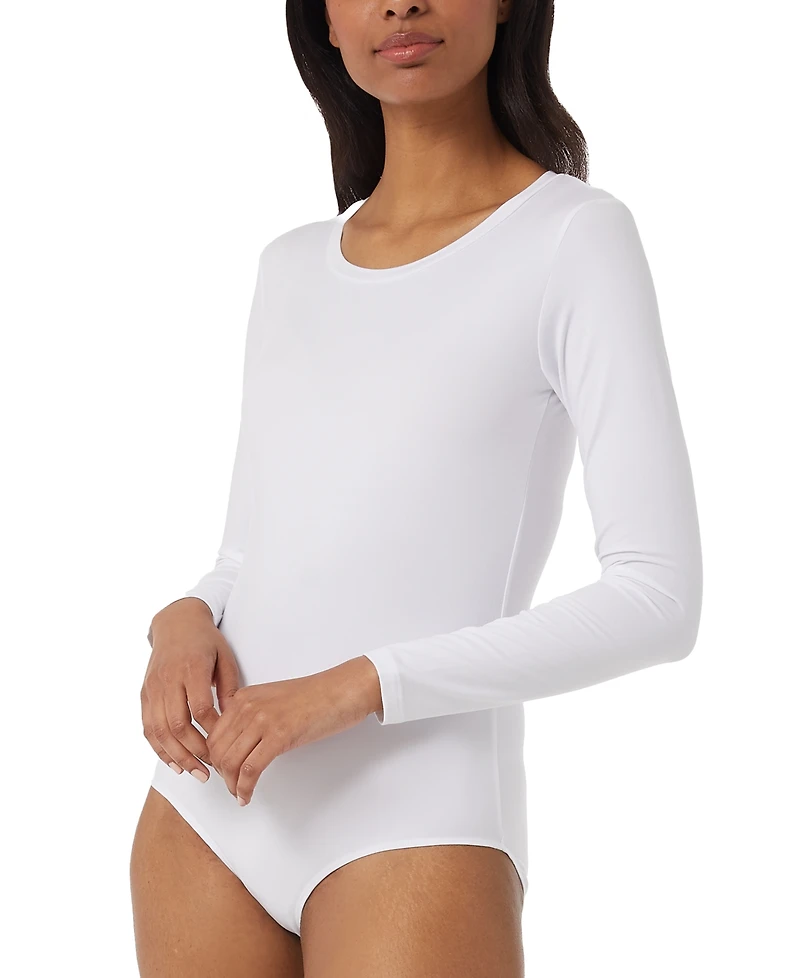 32 Degrees Women's Scoop-Neck Long-Sleeve Bodysuit