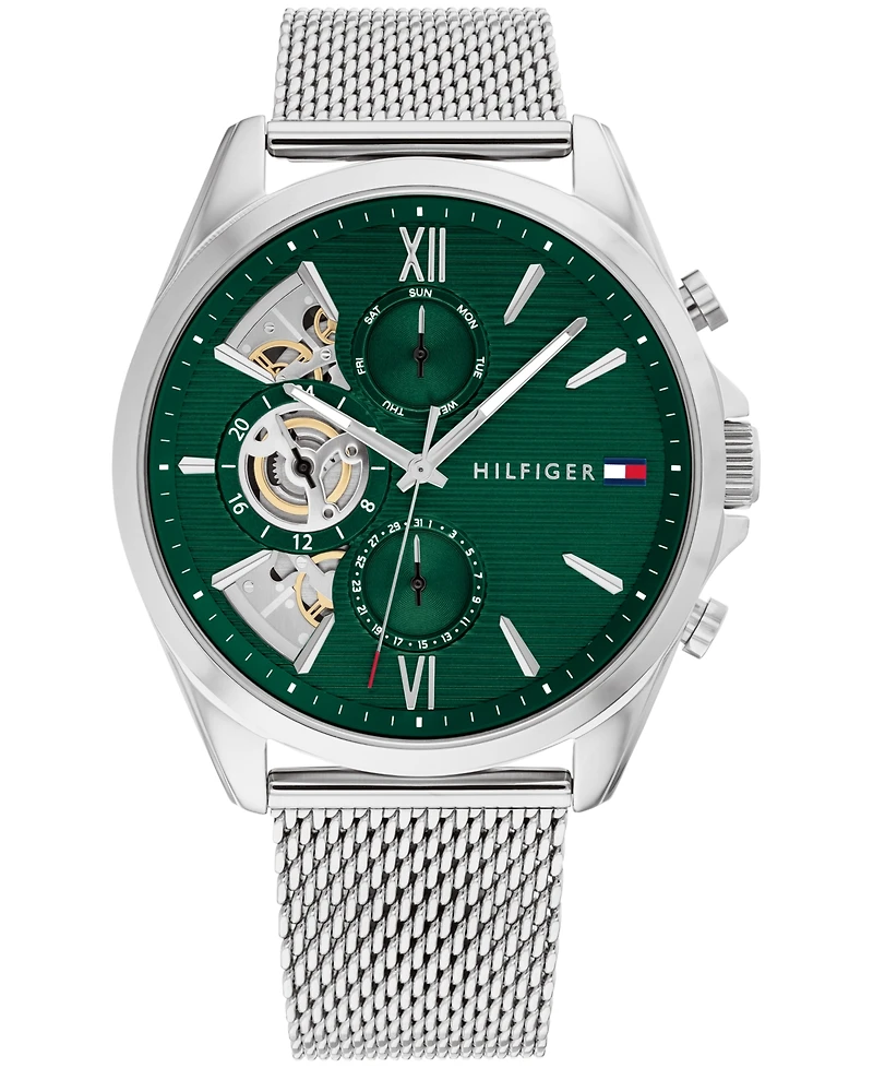 Tommy Hilfiger Men's Multifunction Silver Stainless Steel 43.5mm