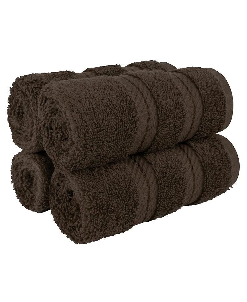 American Soft Linen Edison Luxury 100% Turkish Cotton 4-Piece Washcloth Set