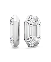 Swarovski Octagon Shape, Small, Lucent Hoop Earrings