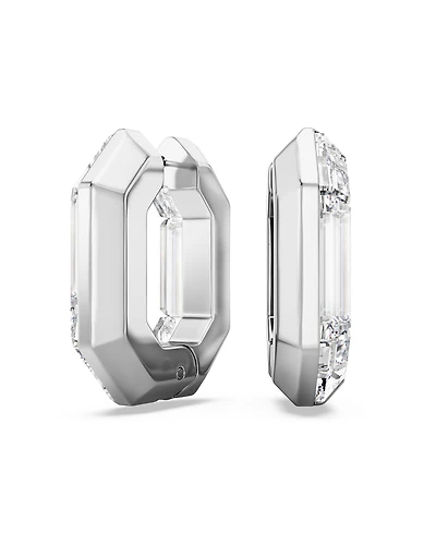 Swarovski Octagon Shape, Small, Lucent Hoop Earrings