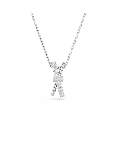 Swarovski Hyperbola Pendant, Mixed Cuts, Twist, White Necklace