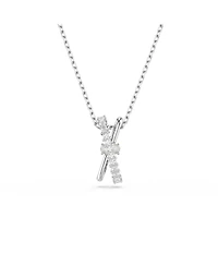 Swarovski Hyperbola Pendant, Mixed Cuts, Twist, White Necklace