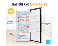 Newair 13.8 cu ft. Upright Freezer, Fridge Freezer Convertible, Garage Ready Refrigerator, Frost Free Freezer with Door Alarm, Stand up Deep Freezer,