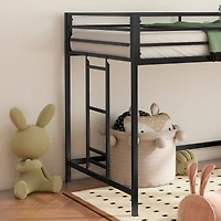 Adam junior twin loft bunk black
