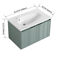 Streamdale 30" Wall-Mount Vanity with Soft-Close Doors