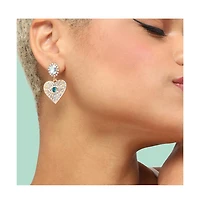 Sohi Women's Eye Heart Drop Earrings