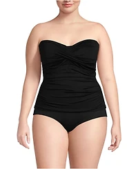 Lands' End Women's Bandeau Tankini Swimsuit Top