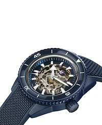 Rado Men's Swiss Automatic Captain Cook Navy Blue Rubber Strap Watch 43mm