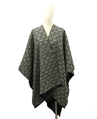 Michael Kors Mk Plaid Reversible Ruana