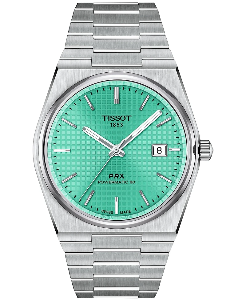 Tissot Men's Swiss Automatic Prx Powermatic 80 Stainless Steel Bracelet Watch 40mm