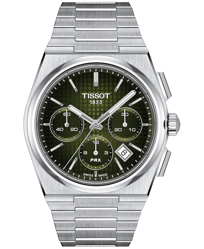 Tissot Men's Swiss Automatic Chronograph Prx Stainless Steel Bracelet Watch 42mm