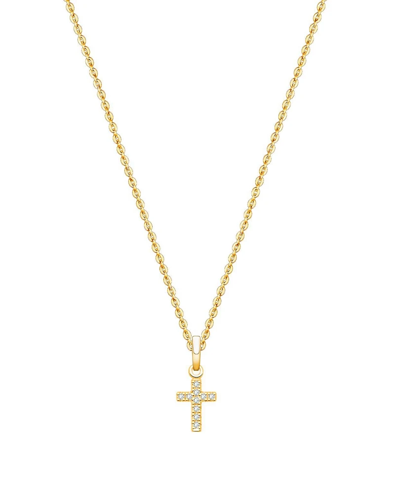 Tiny Blessings Kids Children's 14K Gold Divine Light Cross 12-14" Necklace