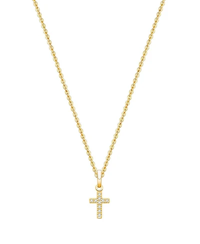Tiny Blessings Kids Children's 14K Gold Divine Light Cross 12-14" Necklace