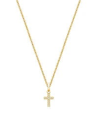 Tiny Blessings Kids Children's 14K Gold Divine Light Cross 12-14" Necklace