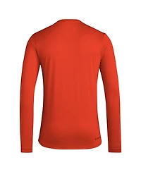 Adidas Men's Orange Houston Dynamo Fc 2024 Jersey Hook Aeroready Long Sleeve T-Shirt