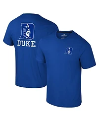 Colosseum Men's Duke Blue Devils Logo Lockup 2-Hit Active Blend T-Shirt