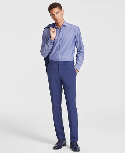Hugo by Boss Men's Modern-Fit Windowpane Check Suit Pants