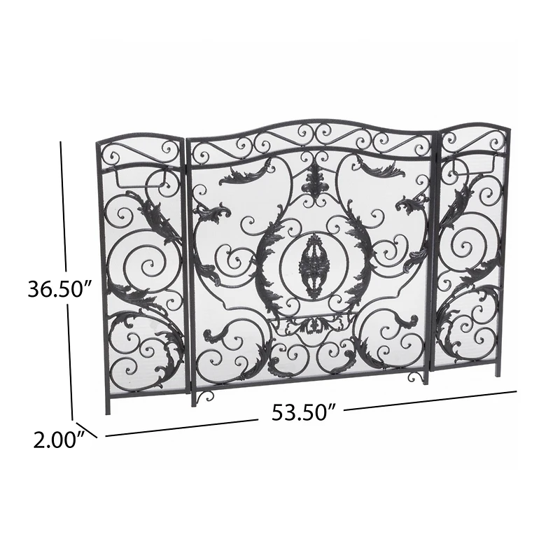 Streamdale Waterbury Ornate Scrollwork Fire Screen