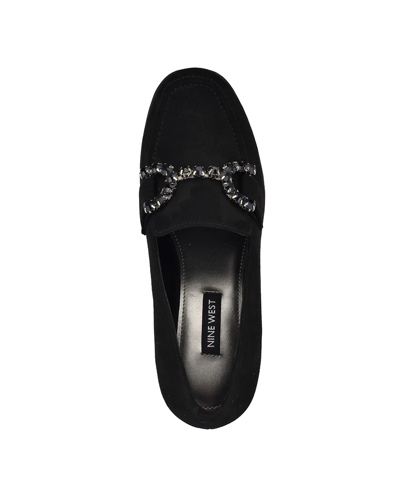 Nine West Women's Lilpa Almond Toe Slip-On Dress Flat Loafers