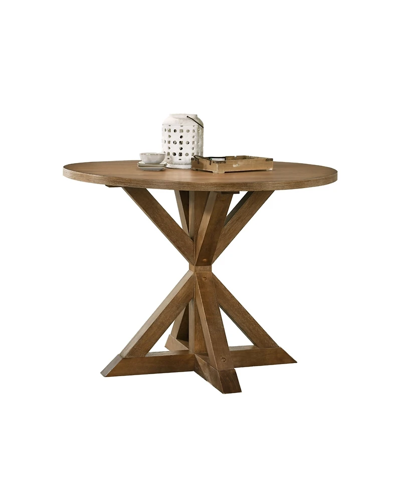 Streamdale Furniture Windvale Cross-Buck Base Counter Height Dining Table