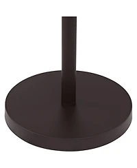 Possini Euro Design Nayla Modern Floor Lamp 62 1/2" Tall Bronze Metal Off White Fabric Tapered Drum Shade for Living Room Bedroom Office House Ho